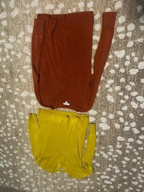 croft & barrow Rust Brown and Mustard Knit Sweaters - 2-Pack